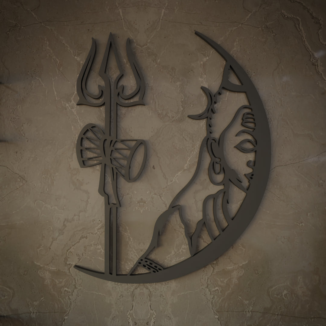 Metafurn Shiva Handcrafted Wooden Wall Decor For Mindful Living