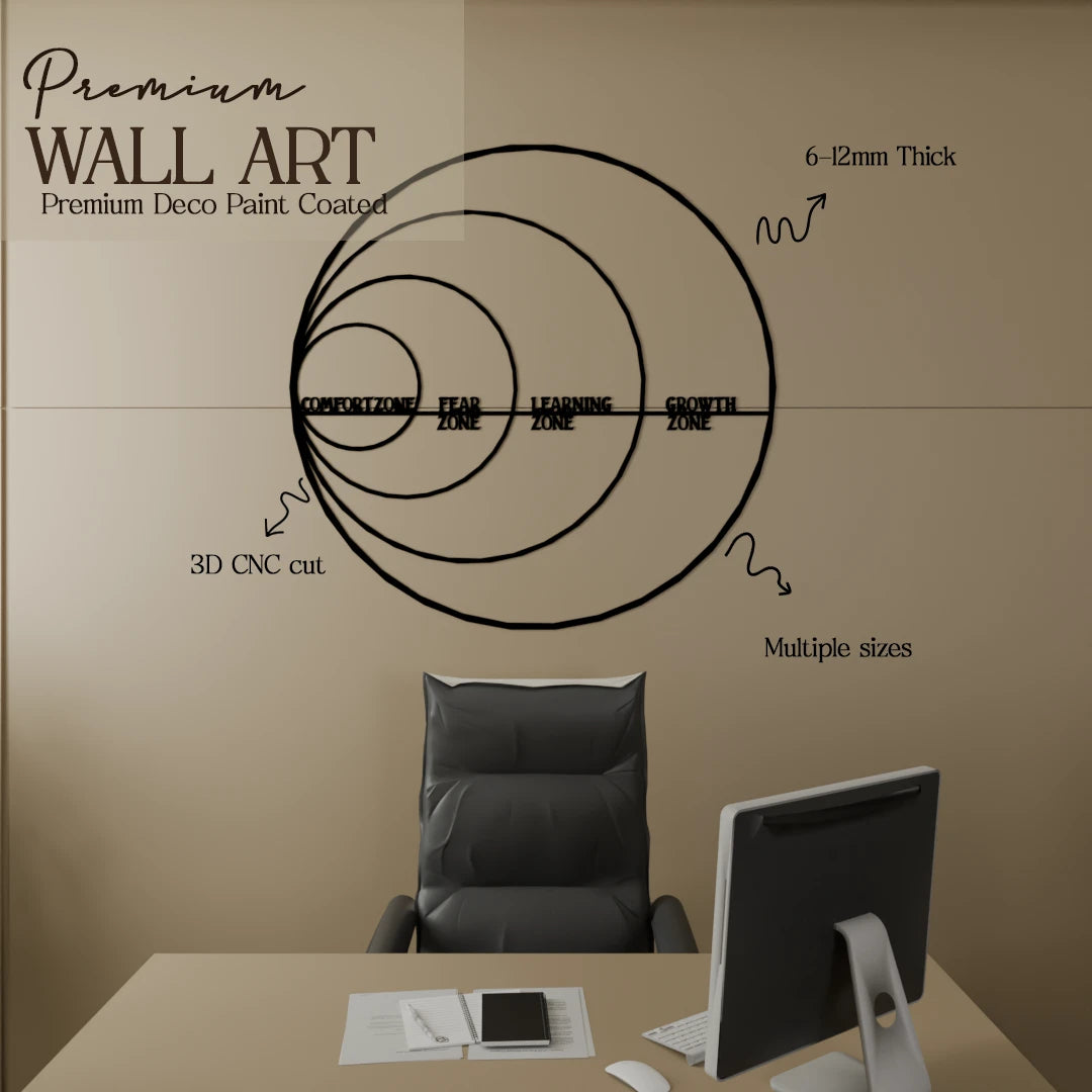 Startup Zone wooden office wall decor – bold, contemporary office decor from Metafurn