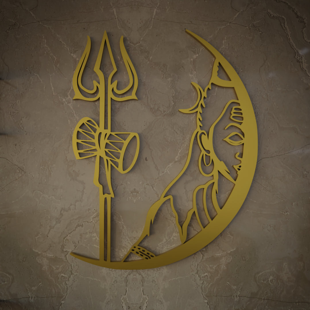Metafurn Shiva Premium Wooden Wall Decor For Spiritual Energy