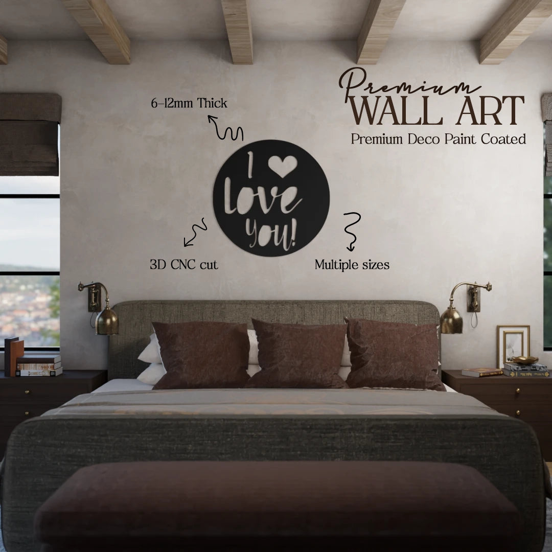 Metafurn I Love You wall art for bedroom