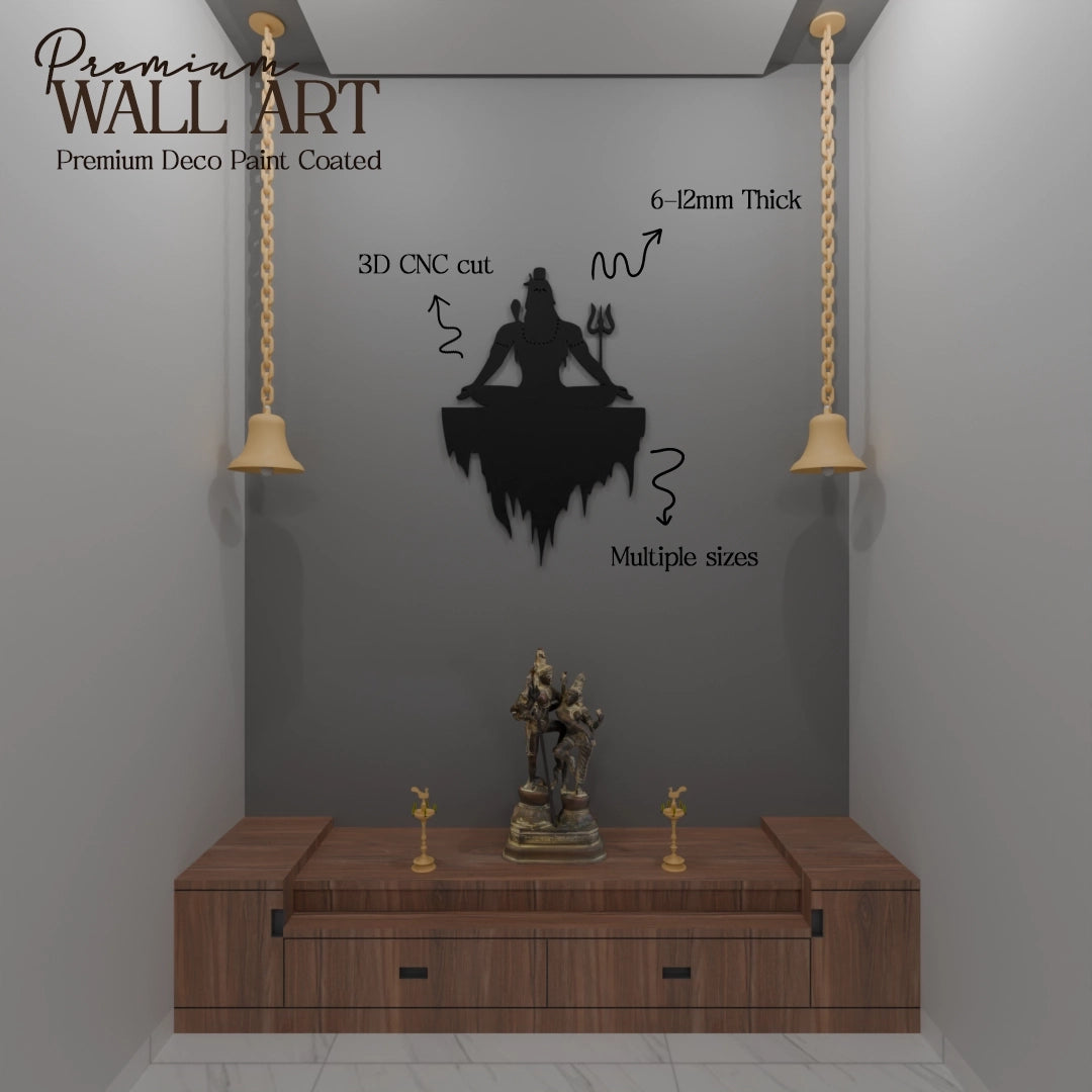 Metafurn Mahayogi Modern Wooden Wall Art For Yoga Lovers
