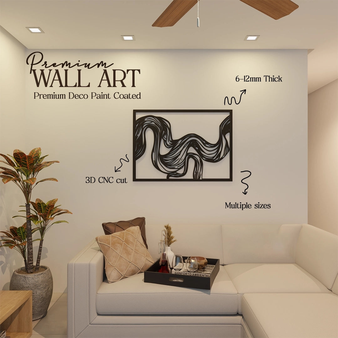 Metafurn Framed Fabric wall decor for living room
