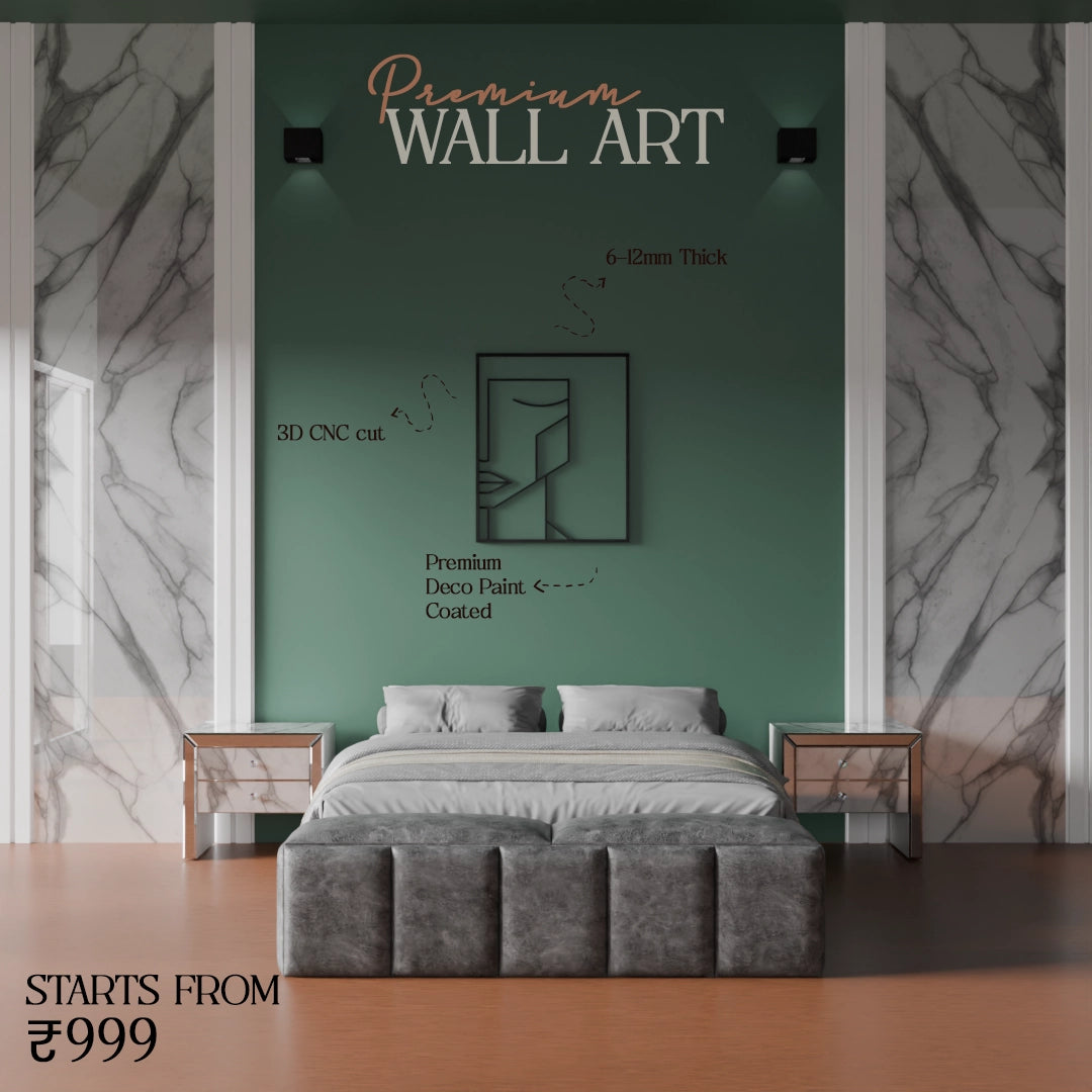 Metafurn Male Head modern wooden wall art for artistic interiors