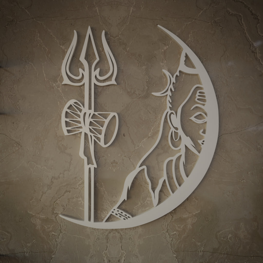 Metafurn Shiva Elegant Decorative Wooden Wall Art For Faith-Inspired Décor