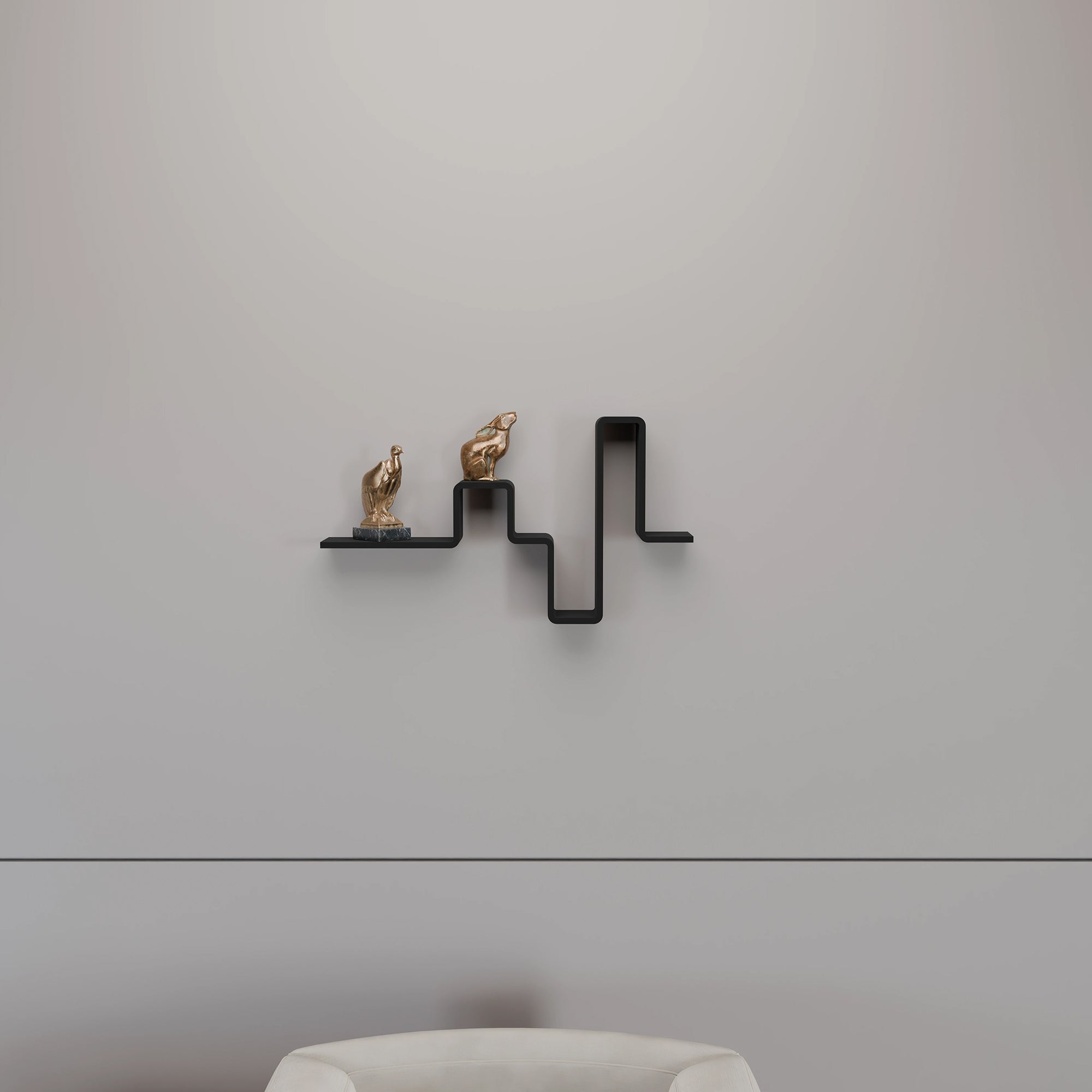 Pulse Shape Hanging Wall Shelf