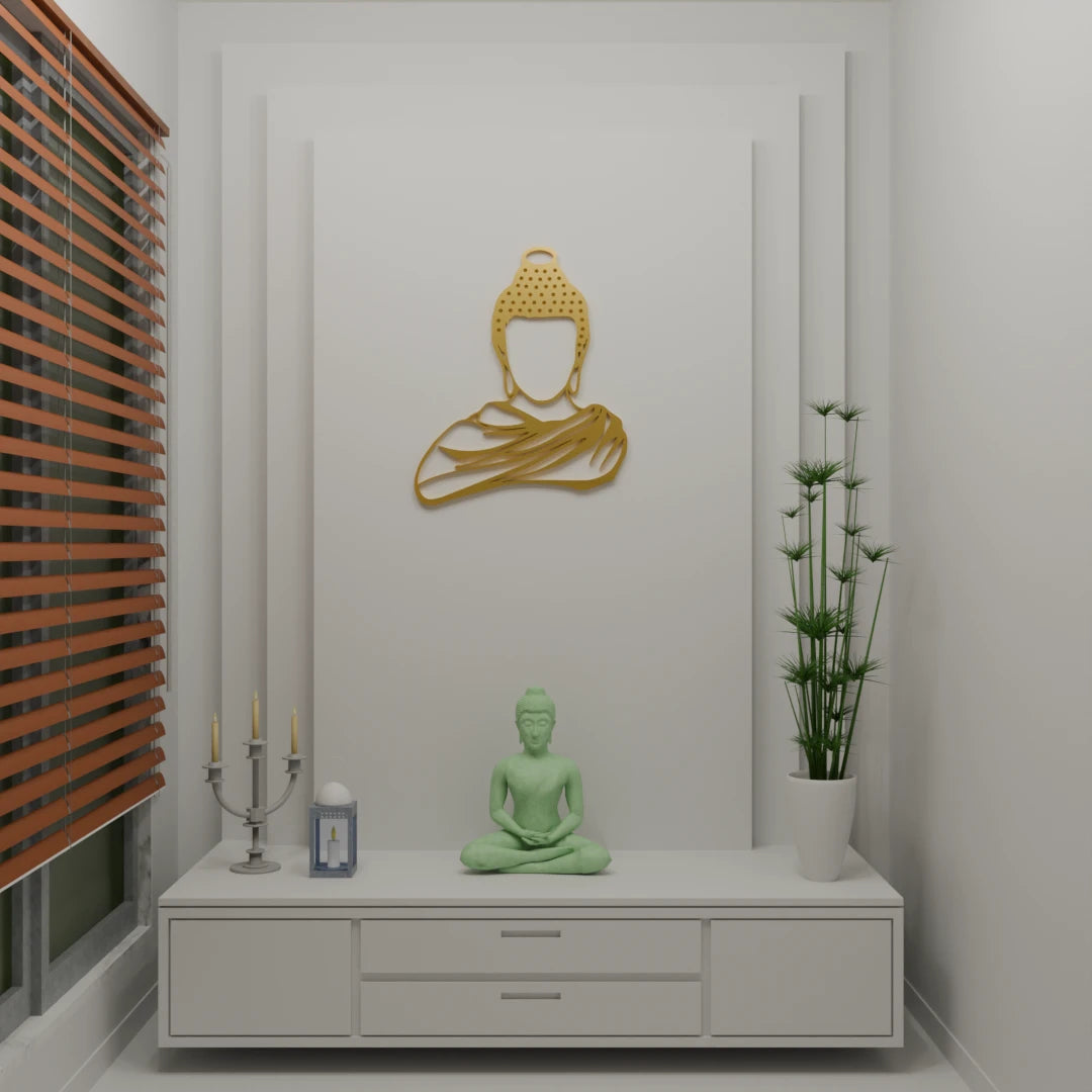 Metafurn Buddha Handcrafted Wooden Wall Decor For Mindful Living