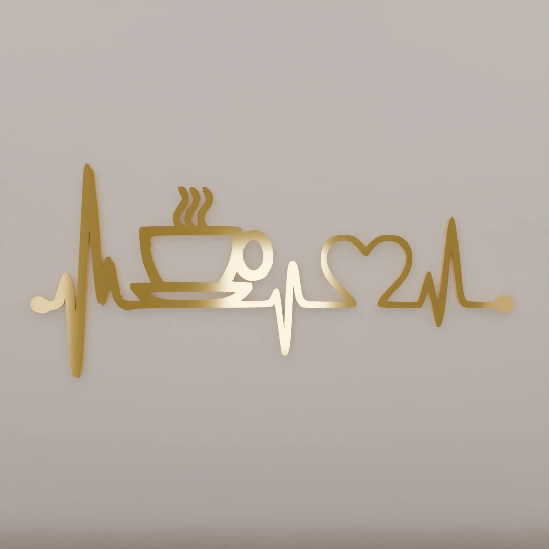 Contemporary Coffee with Love metal artwork – Shop now
