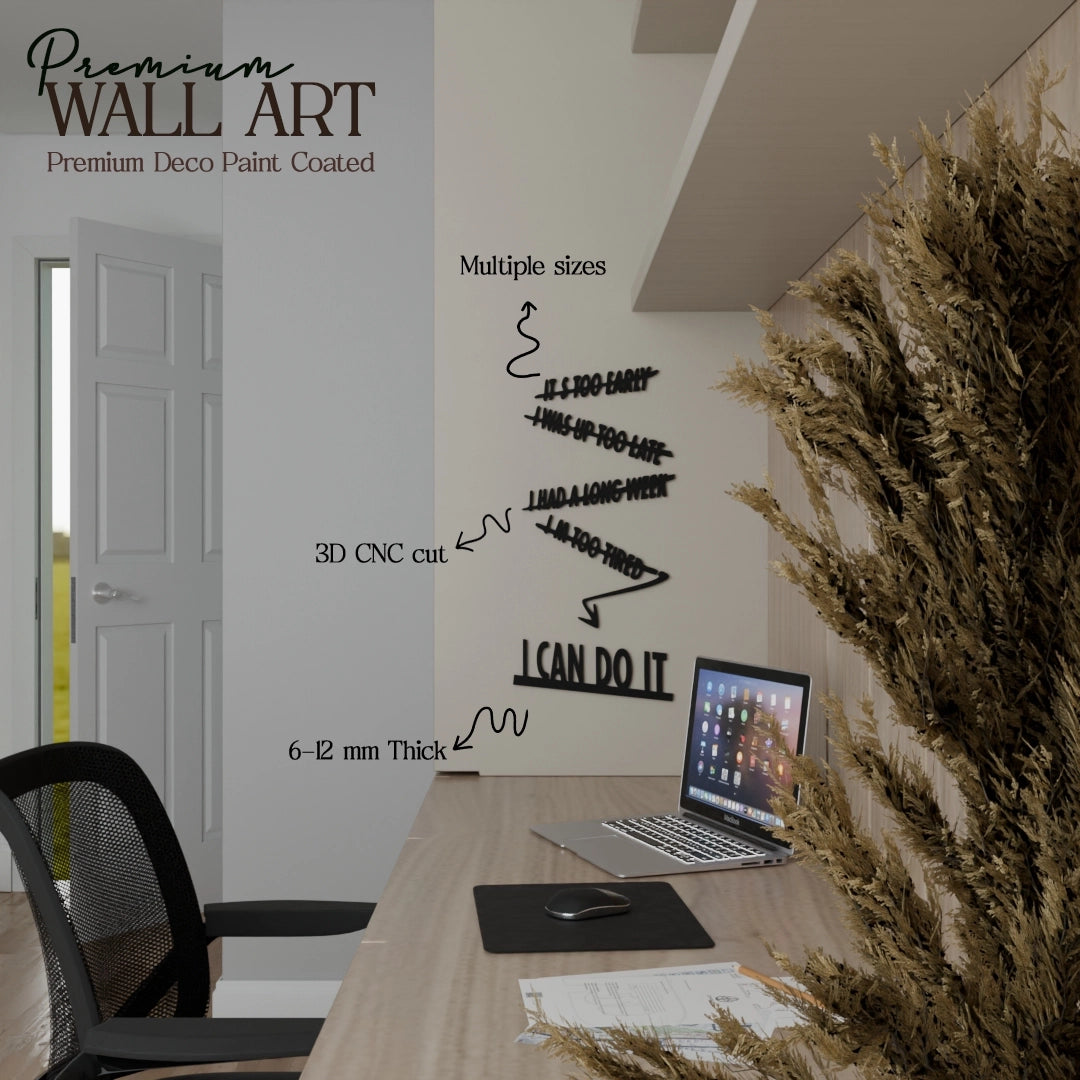 Metafurn I Can Do It wooden wall art