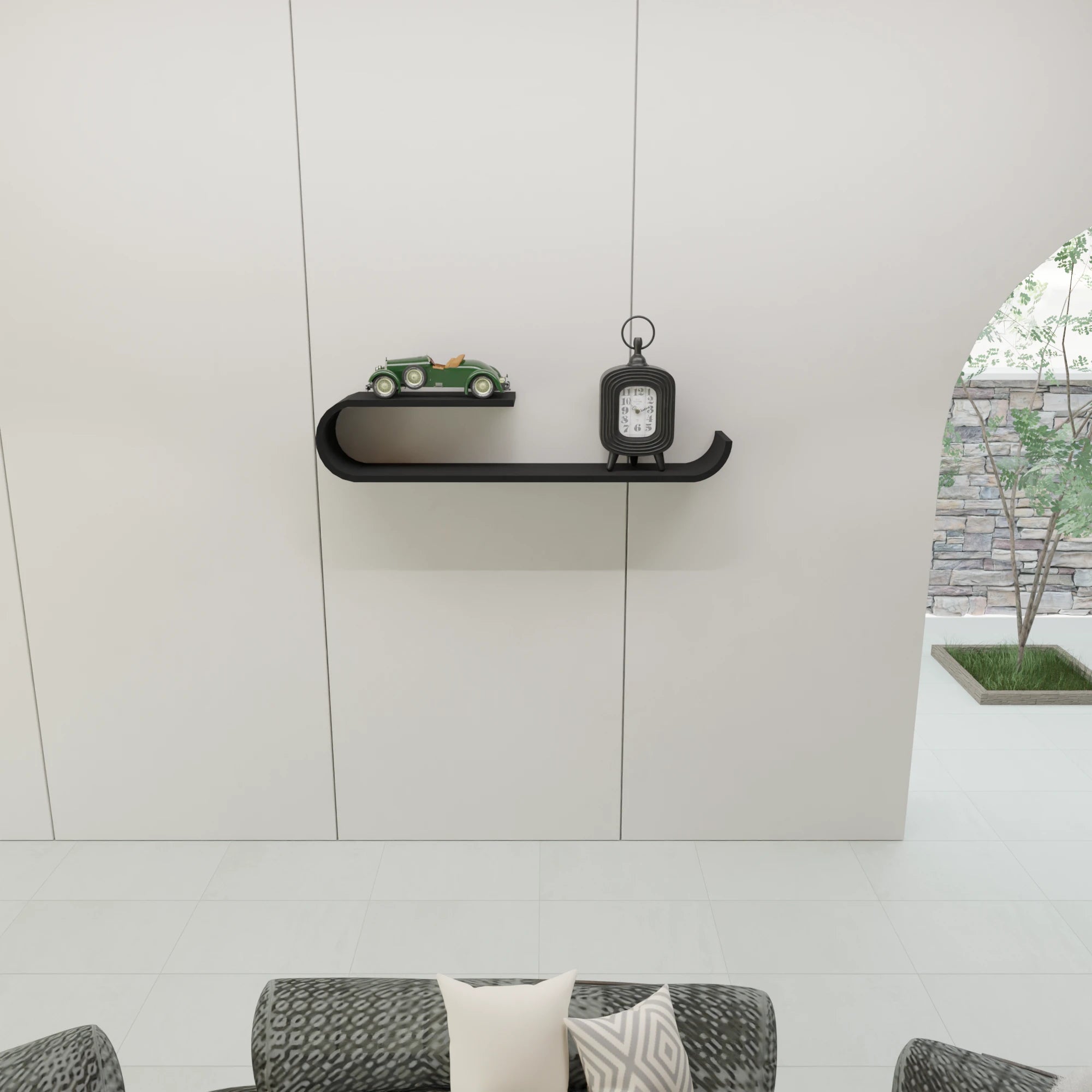 J Shape Wall Shelf