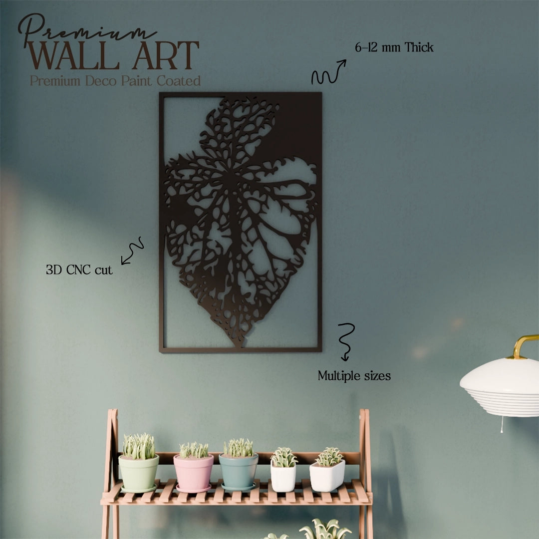 Metafurn Skeleton Leaf modern wooden wall art for elegant interiors