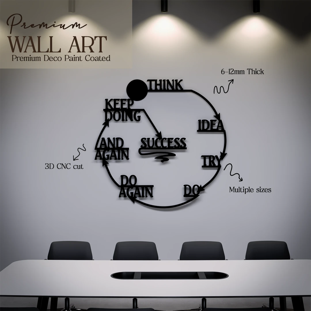 Metafurn Success Formula modern wooden wall art