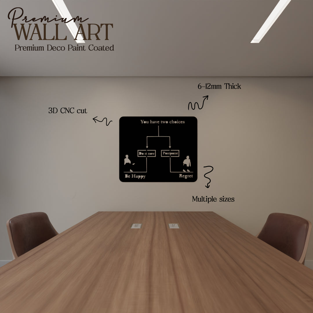 Metafurn Two Choices wooden wall art