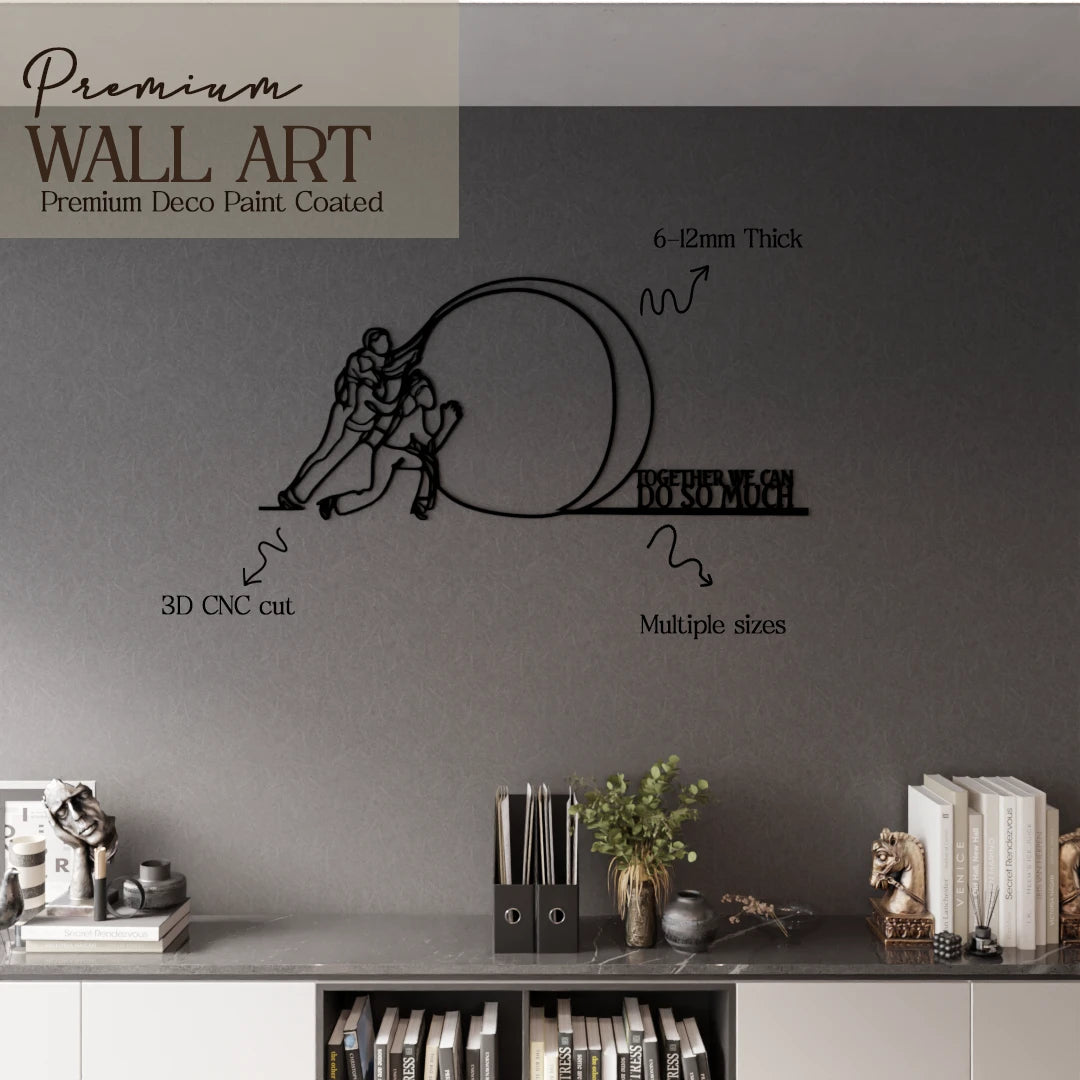 Luxury wooden wall art for collaborative office environments – Together We Can wall art by Metafurn