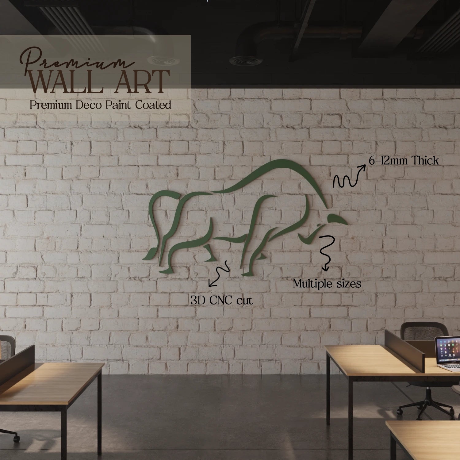 Stock Market Bull - 40x24 Inches