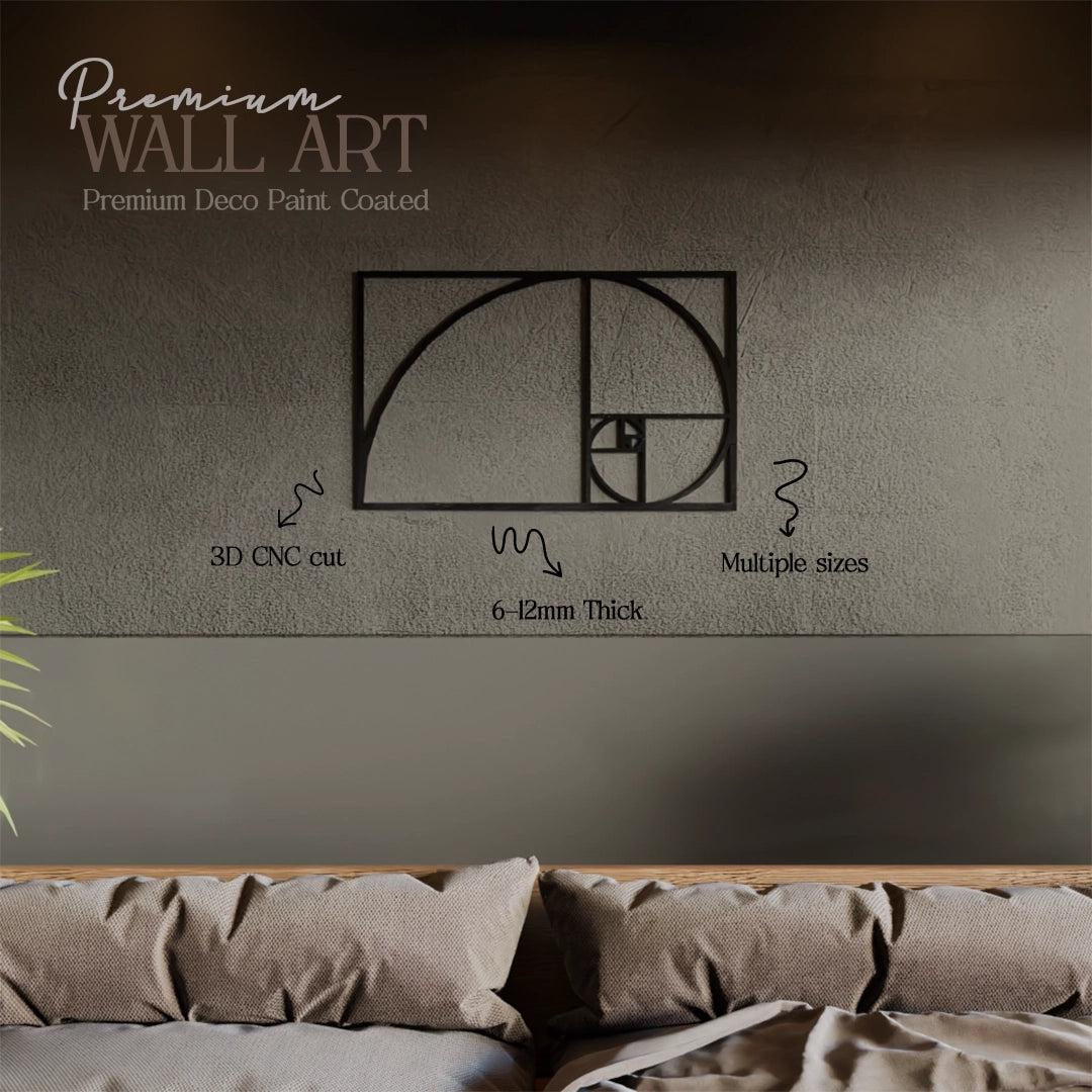 Golden Ratio wooden wall art for modern spaces