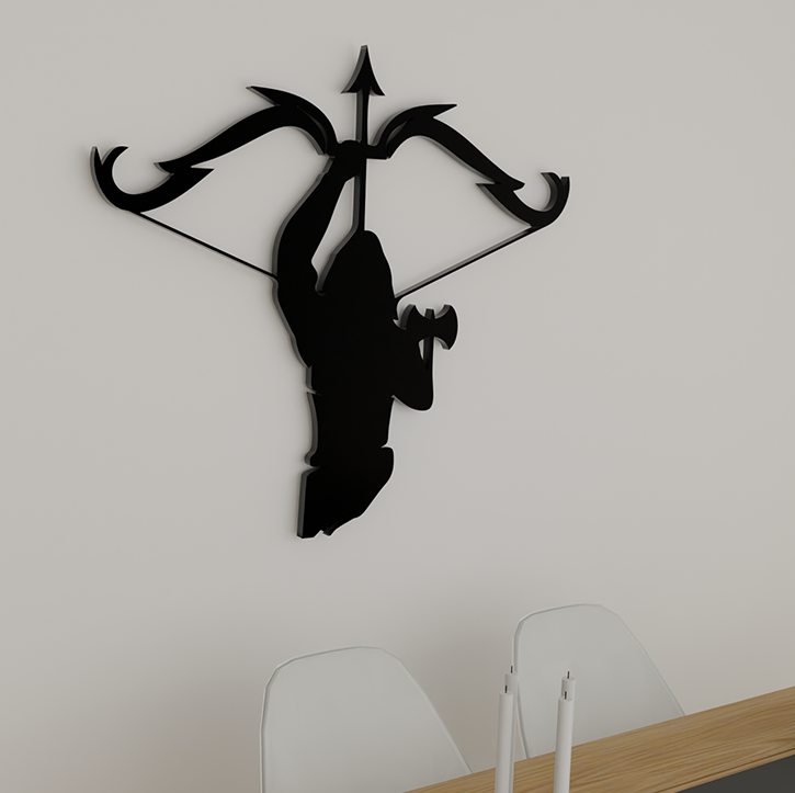 Metafurn Warrior Beautiful Wooden Wall Art For Home And Office Decor