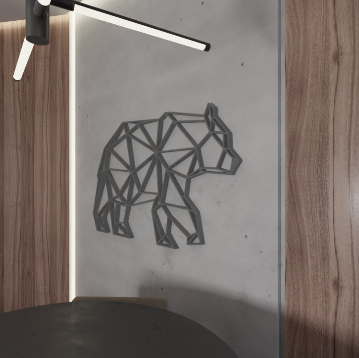 Bear Line Art metal artwork – Shop now