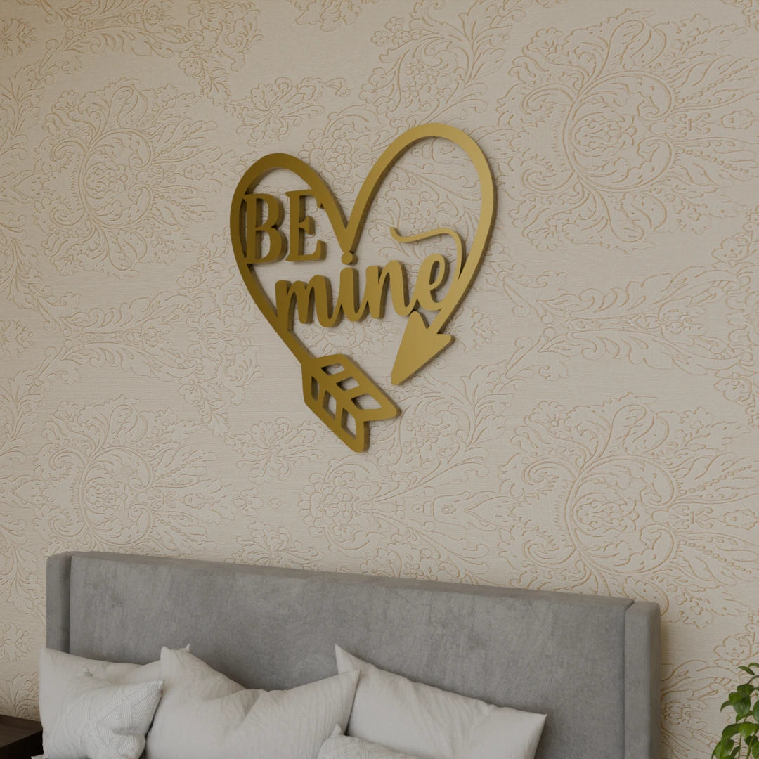 Be Mine metal wall art for romantic spaces