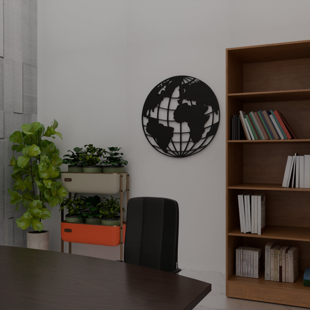 Metafurn Worldmap Globe beautiful wooden wall decor
