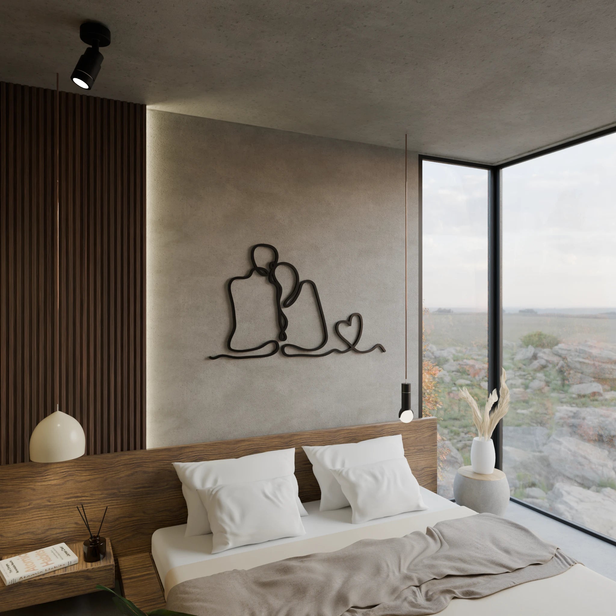 Elegant He and She metal wall art – Buy now