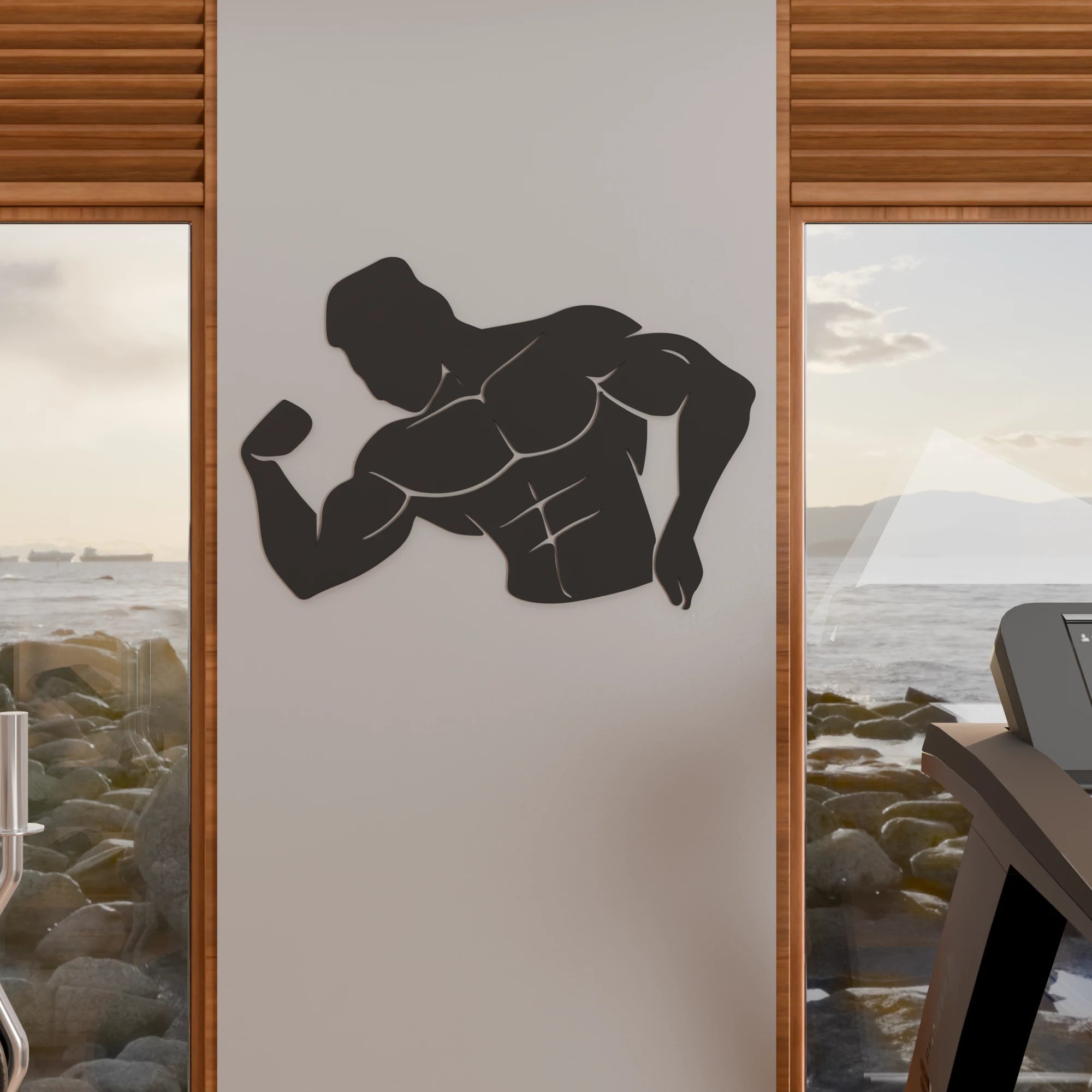 Front Single Biceps Wall Art - 40x28 Inches