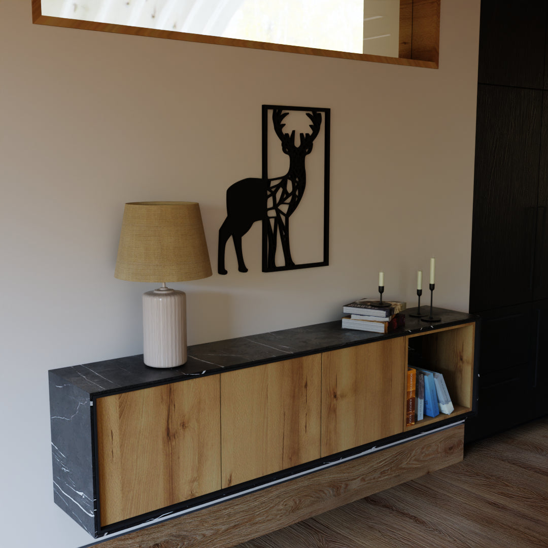 Elegant Half Framed Deer metal wall art – Buy now