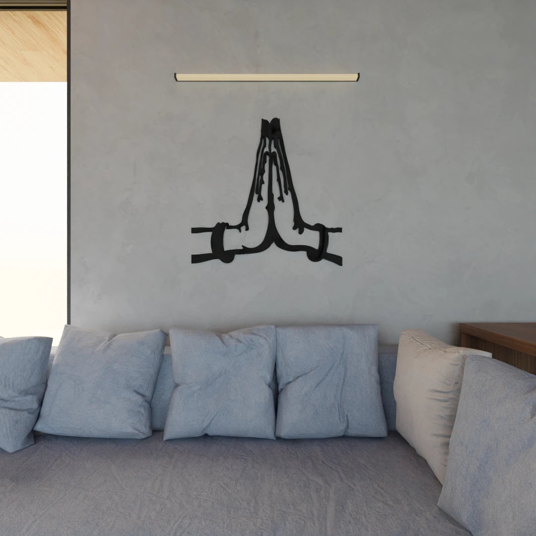 Elegant Namaste Hands metal wall art – Buy now