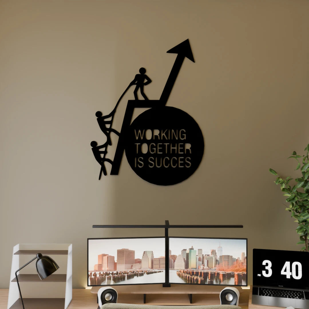 Metafurn Work Together is Success teamwork wall decor