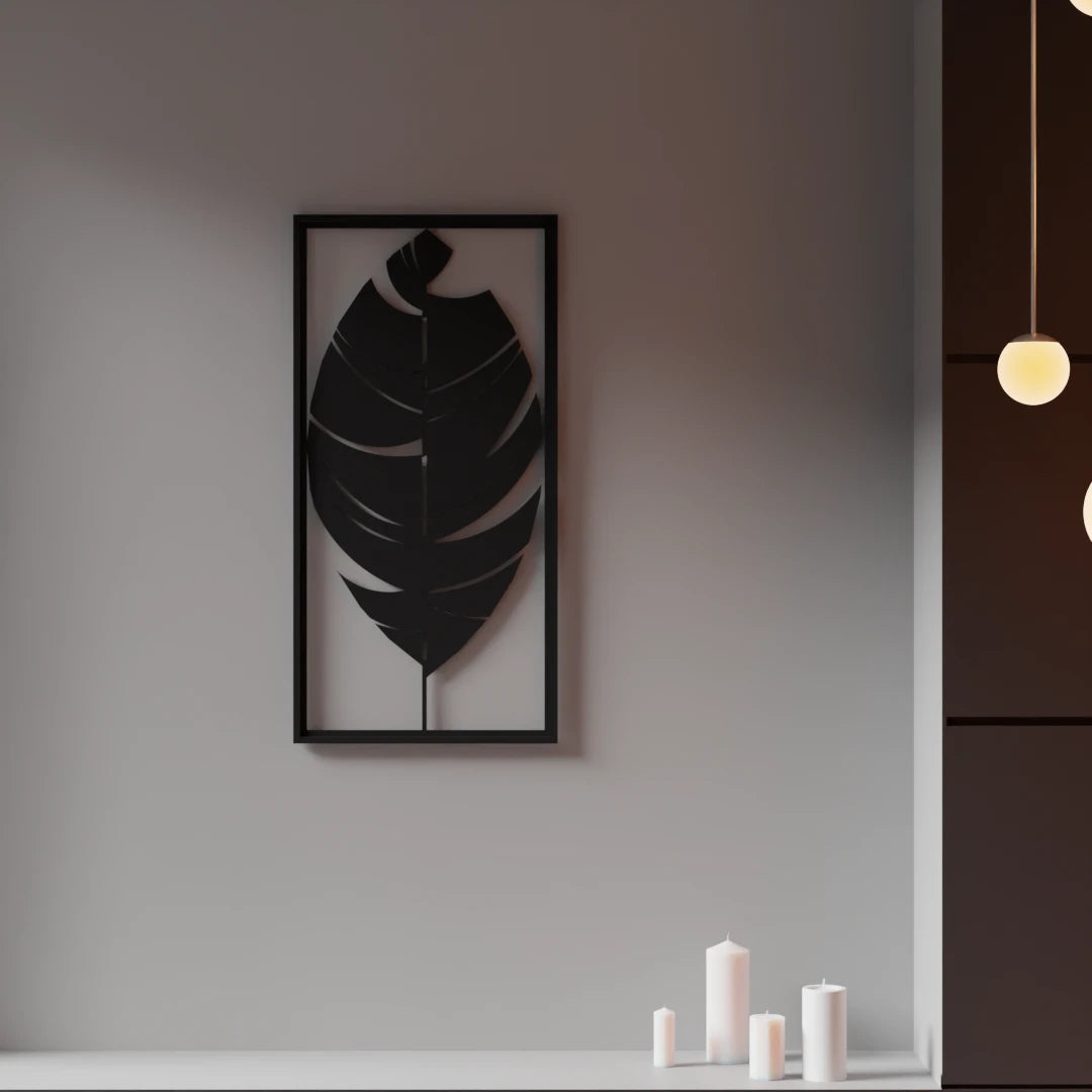 Elegant Elm Leaf metal wall art – Buy now