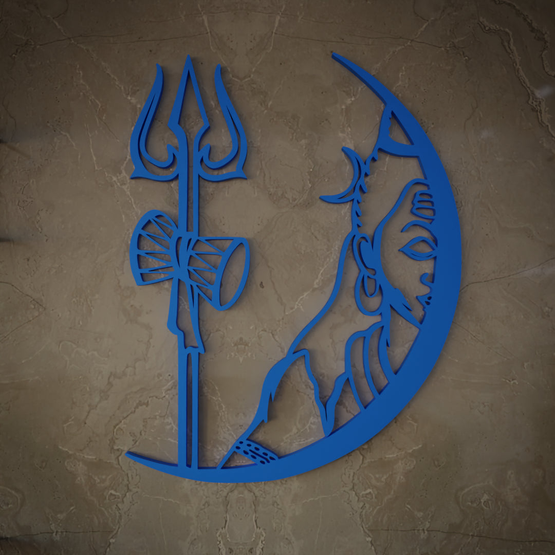 Metafurn Shiva Stunning Decorative Wood Wall Art For Worship Areas