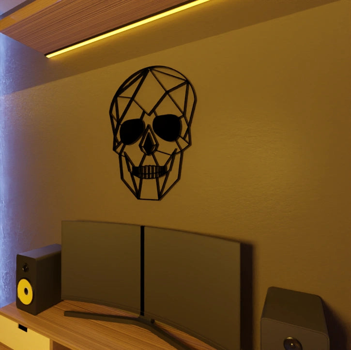 Metafurn Skull beautiful wooden wall art with a gothic design