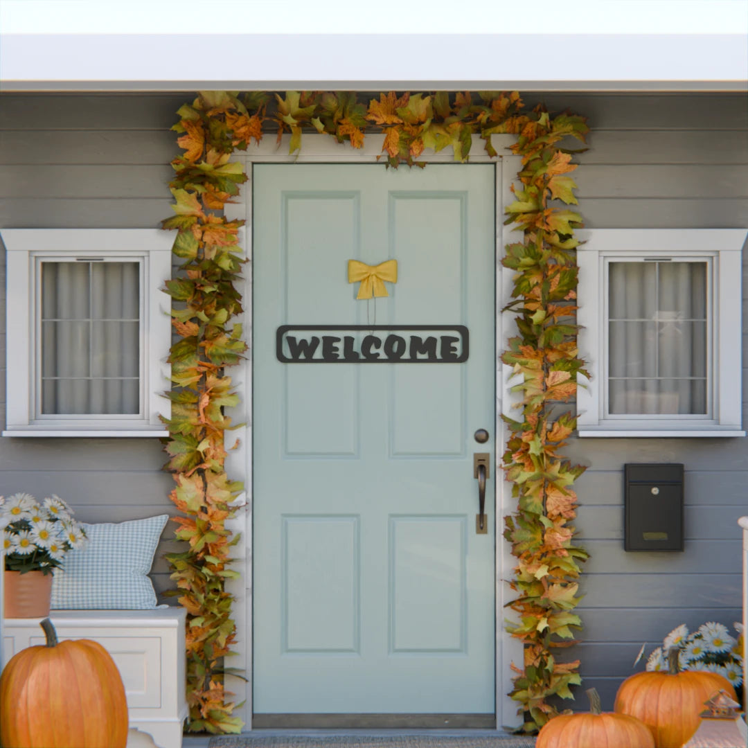 Elegant Welcome metal wall art – Buy now