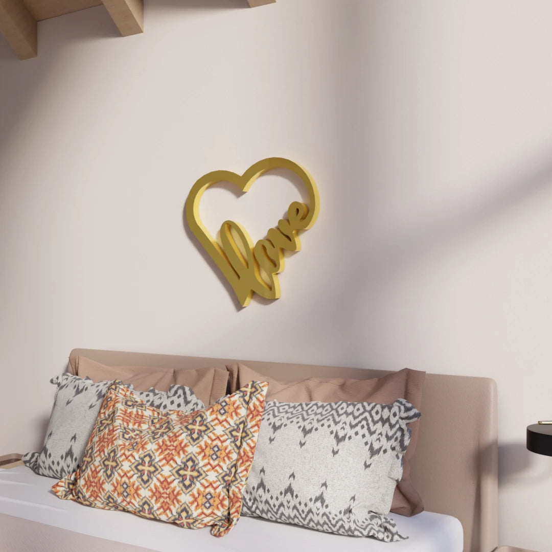Heart and Love metal wall art for romantic spaces