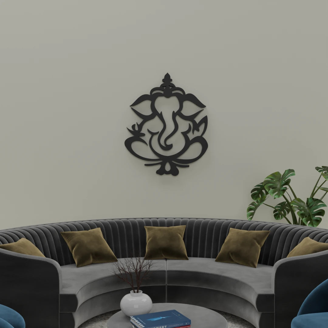 Metafurn Ganesha Beautiful Wooden Wall Art For Home And Temple Decor