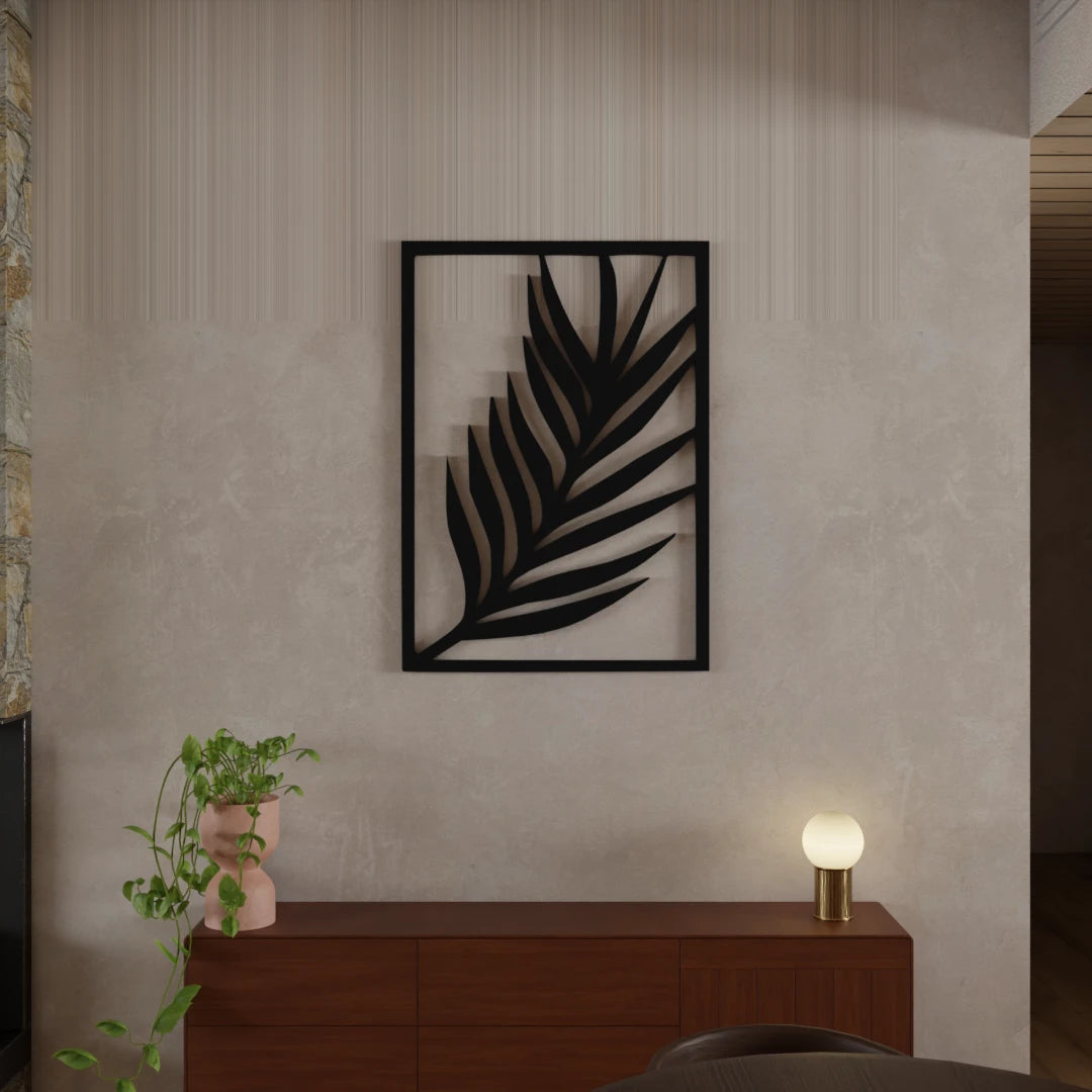 Elegant Bamboo Leaf metal wall art – Buy now