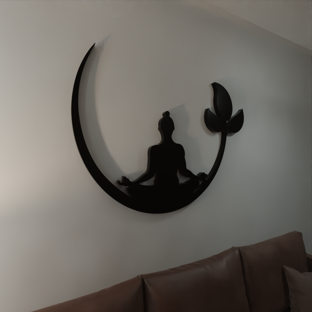 Metafurn Yoga Beautiful Wooden Wall Art For Yoga Enthusiasts
