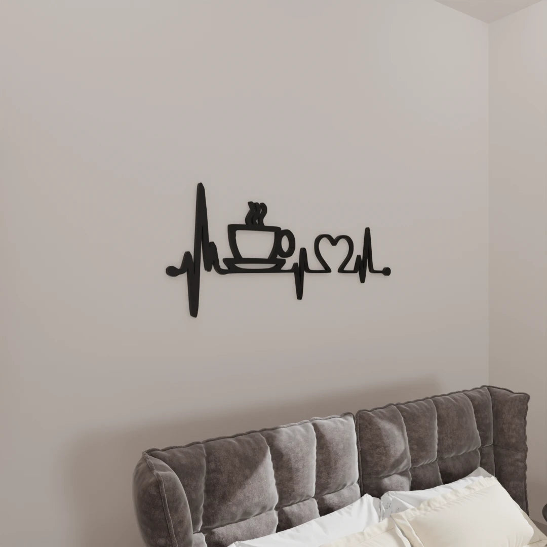 Elegant Coffee with Love metal wall art – Buy now