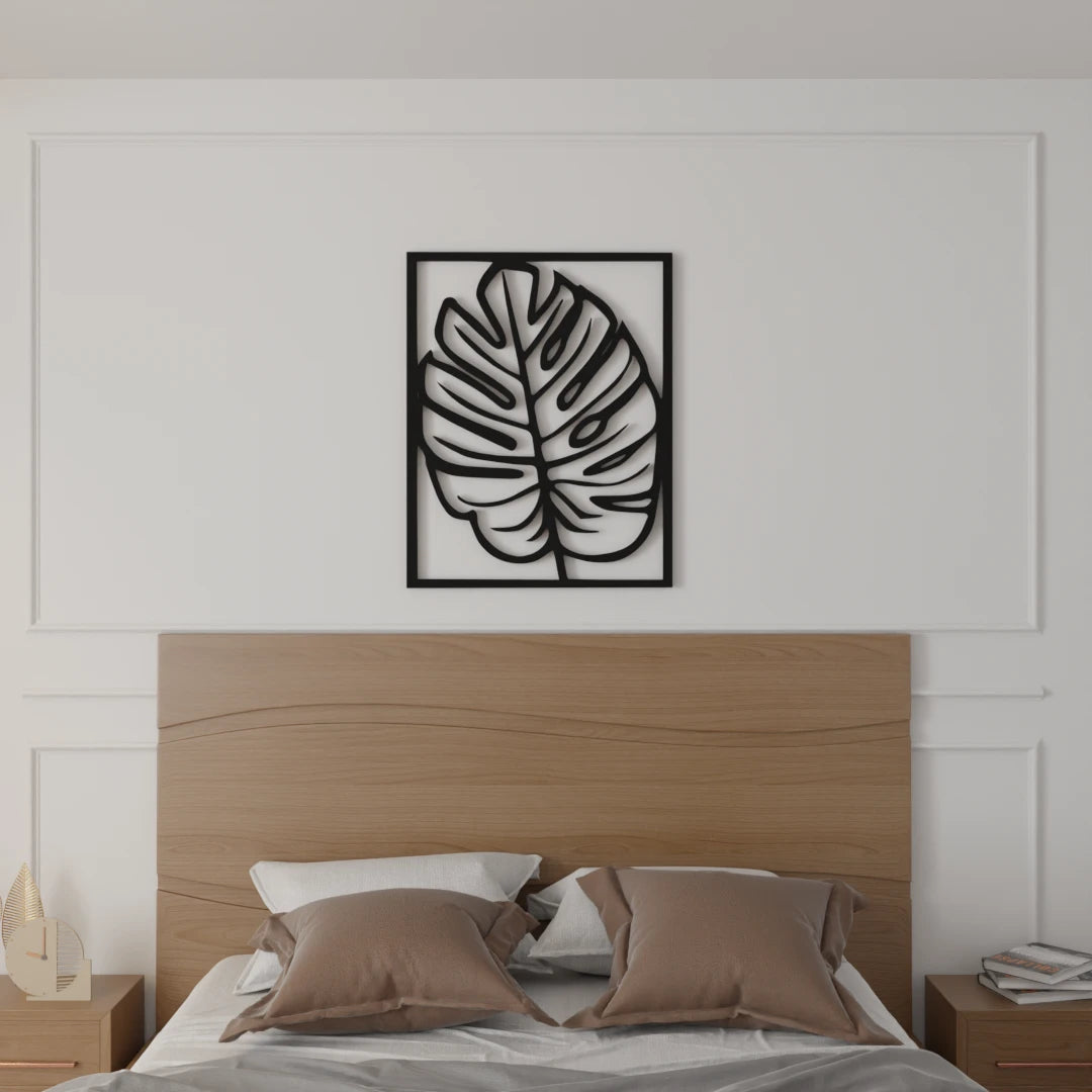 Metafurn Leaf Outline beautiful wooden wall art with minimalist design