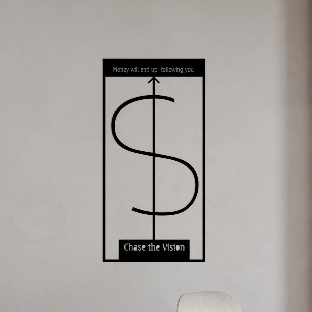 Metafurn Chase the Vision motivational wooden wall decor
