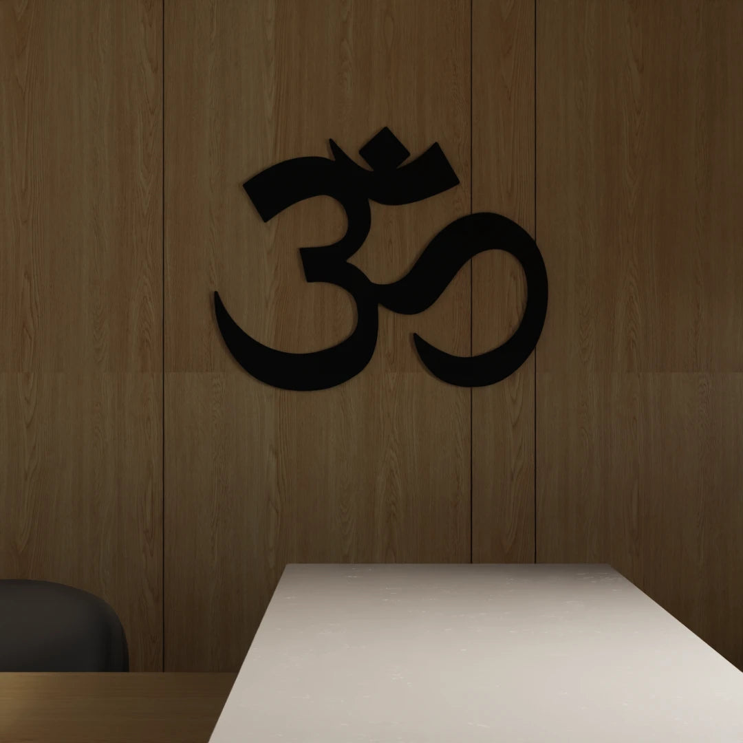 Metafurn Om Beautiful Wooden Wall Art For Home Temples