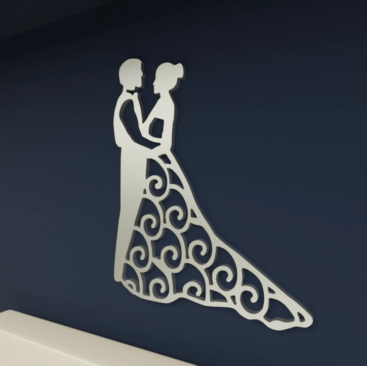 Metafurn couple-themed silhouette wall art