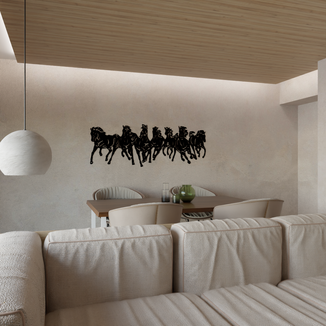 Seven Horses-52x19 inches
