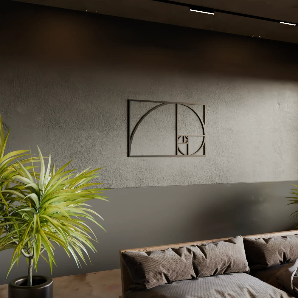 Geometric Golden Ratio artwork for contemporary interiors