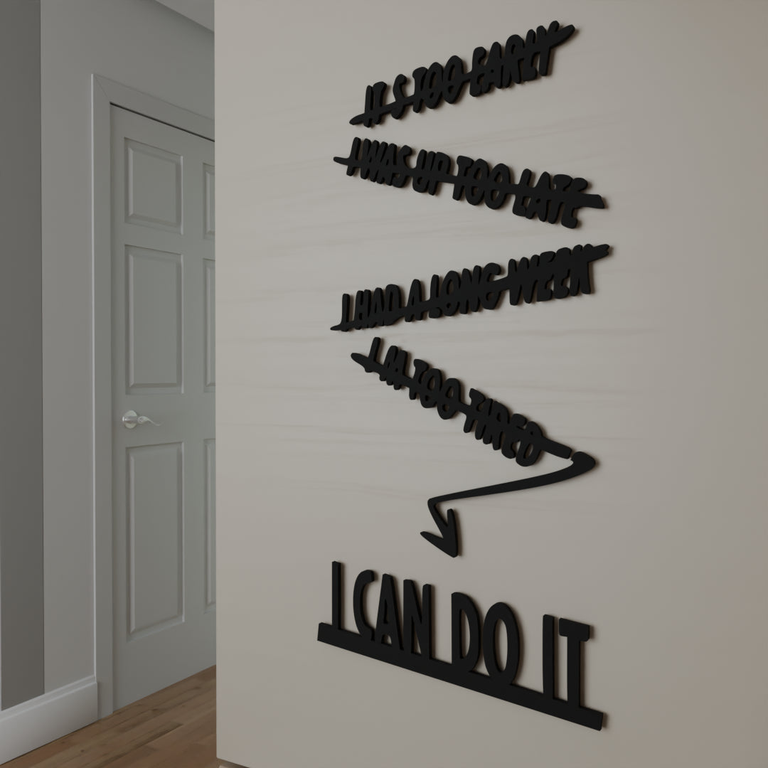 Decorative wood wall art for office and home spaces