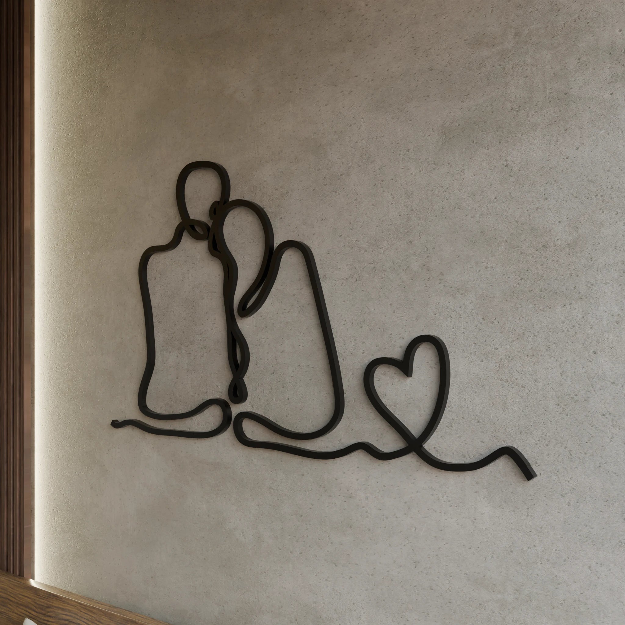 Stylish He and She wall hanging for home