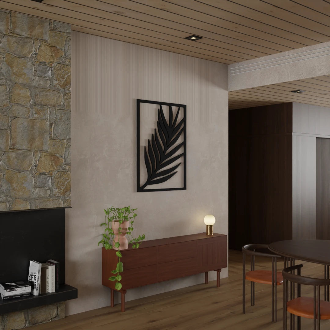 Contemporary Bamboo Leaf wall hanging for home