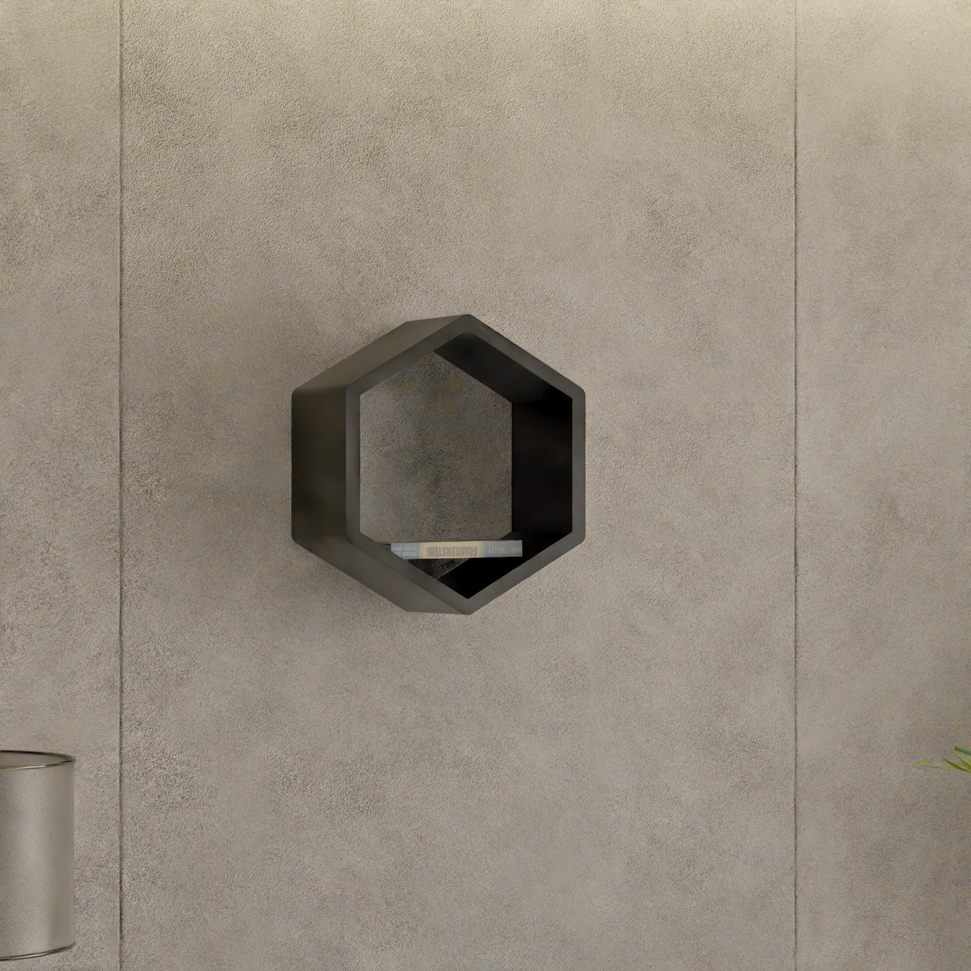 Metafurn Hexa Wall Shelf – Minimal Honeycomb Hexagonal NFC Floating Shelf for Living Room Decor