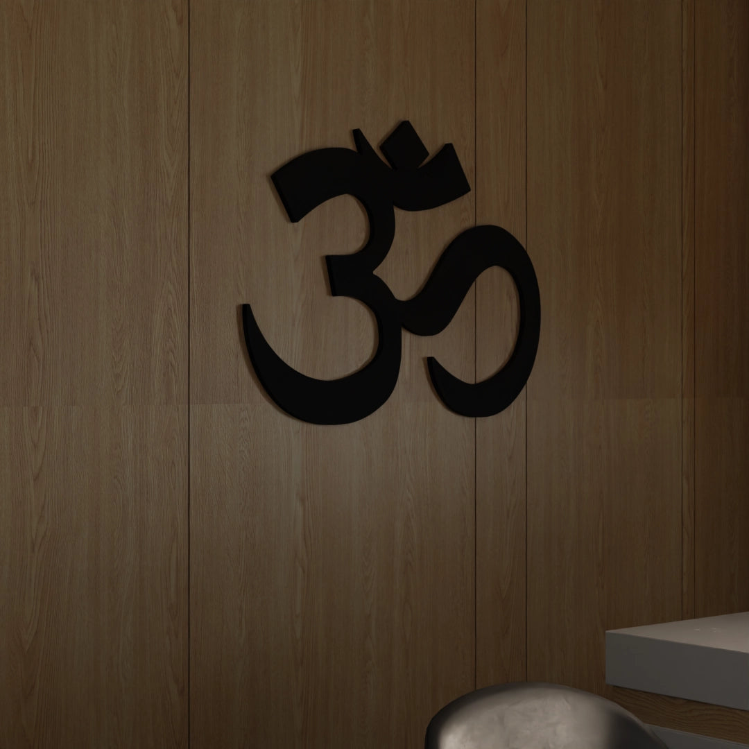 Metafurn Om Decorative Wood Wall Art For Meditation Spaces