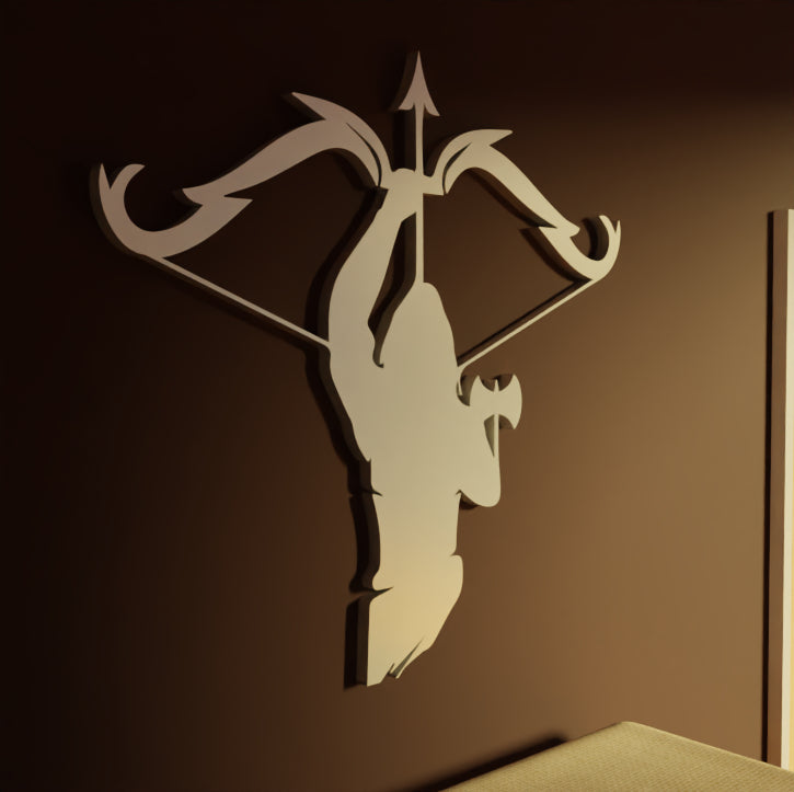 Metafurn Warrior Handcrafted Wooden Wall Decor With Powerful Aesthetics