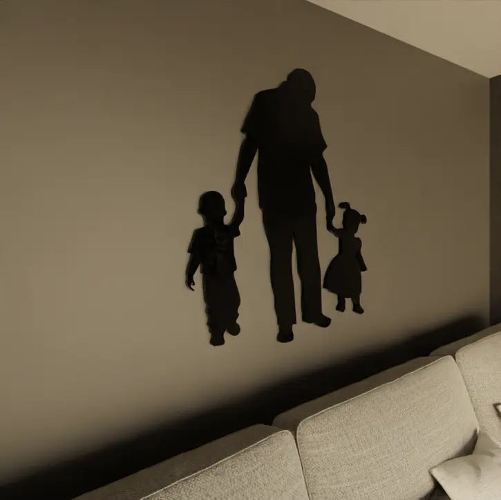Heartwarming Father, Son, and Daughter wall hanging for home